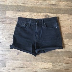 High waisted black Madewell shorts